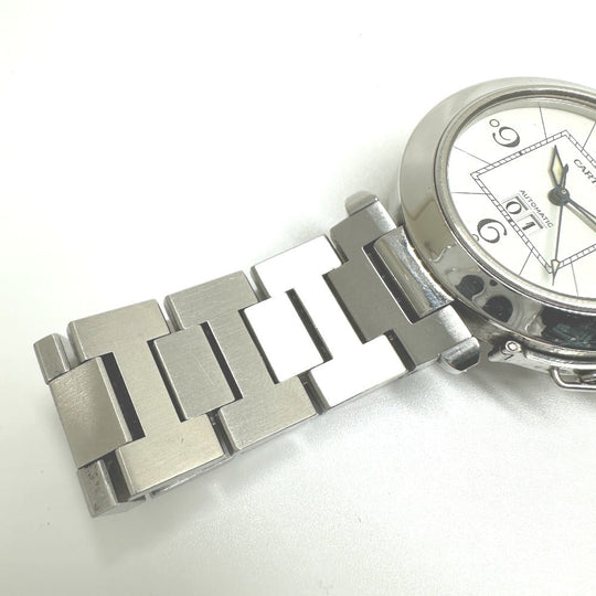 CARTIER Watches Mechanical Automatic W31055M7  Stainless Steel Silver Pasha C Big Date white dial mens Used Authentic