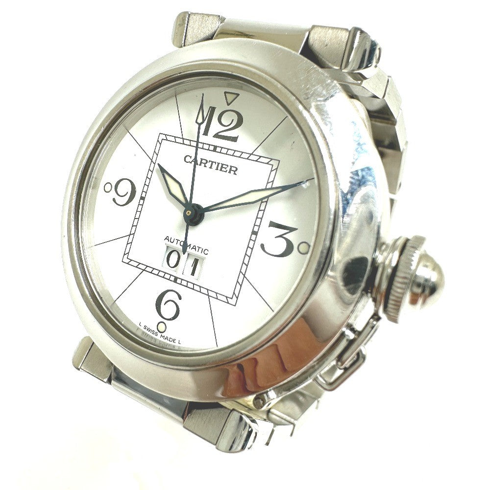 CARTIER Watches Mechanical Automatic W31055M7  Stainless Steel Silver Pasha C Big Date white dial mens Used Authentic