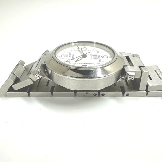 CARTIER Watches Mechanical Automatic W31055M7  Stainless Steel Silver Pasha C Big Date white dial mens Used Authentic