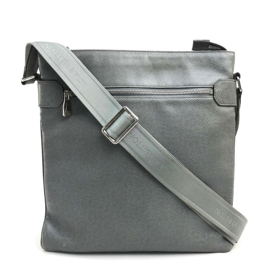 LOUIS VUITTON Shoulder Bag M32630 Taiga Leather gray Taiga Sasha mens Used Authentic
