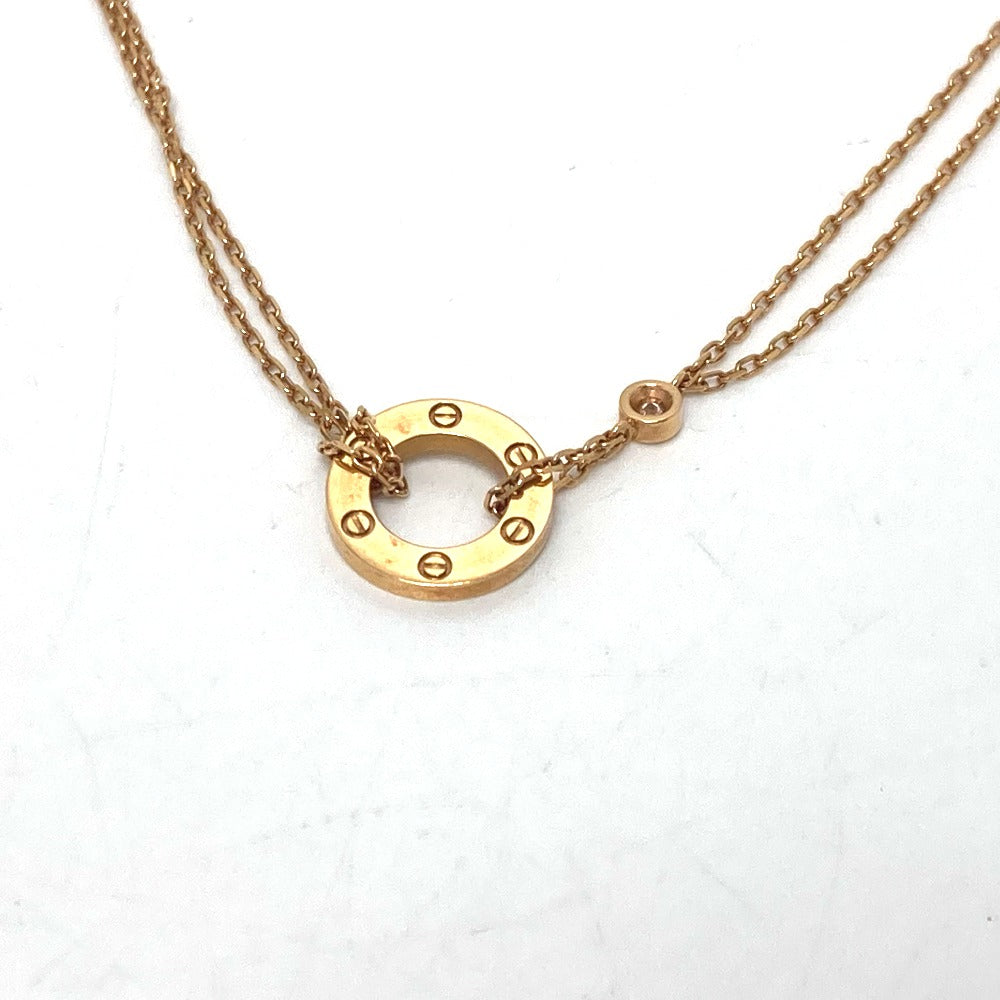 CARTIER Necklace 18K Pink Gold gold Love circle Women Used Authentic