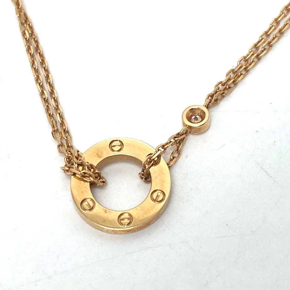 CARTIER Necklace 18K Pink Gold gold Love circle Women Used Authentic