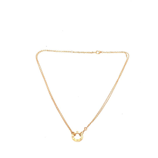 CARTIER Necklace 18K Pink Gold gold Love circle Women Used Authentic