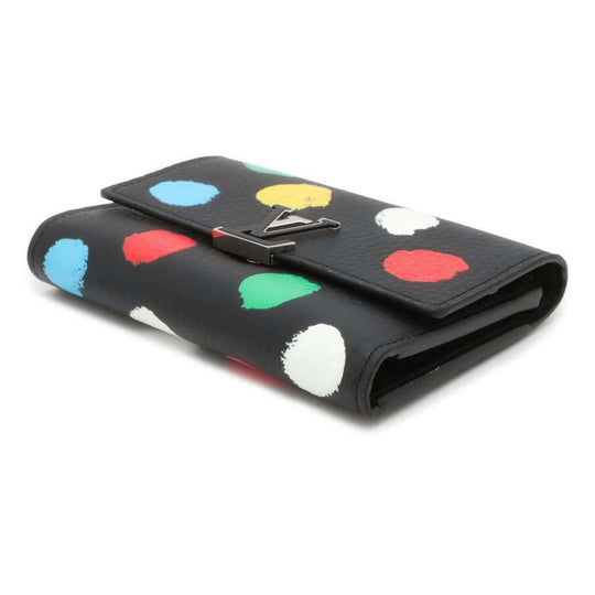 Louis Vuitton LV YK Portefeuille Taurillon Leather Black Multicolor Wallet Preloved