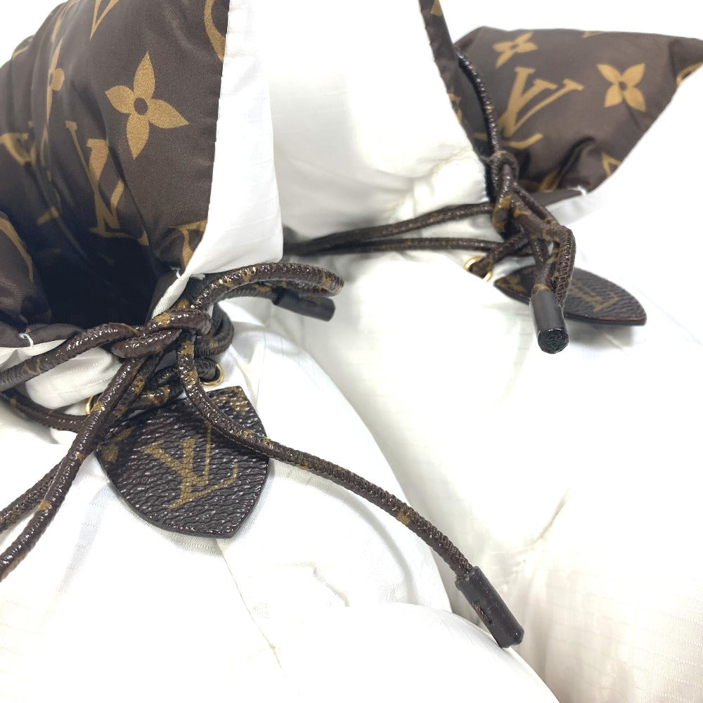 LOUIS VUITTON boots 1A8T3W Nylon, Nylon White x brown Shoe Monogram Pillow Line Ankle Boots Women 37 Used Authentic