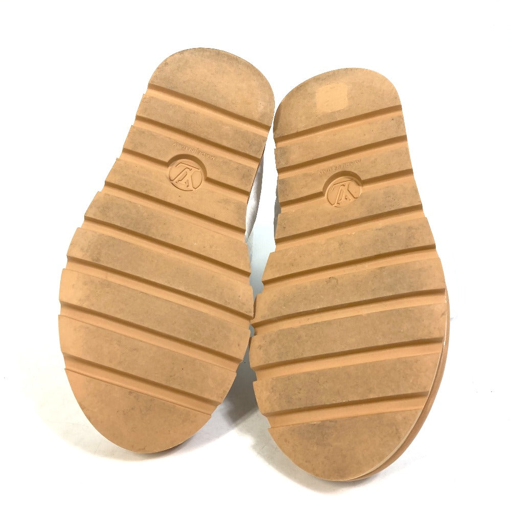 LOUIS VUITTON boots 1A8T3W Nylon, Nylon White x brown Shoe Monogram Pillow Line Ankle Boots Women 37 Used Authentic