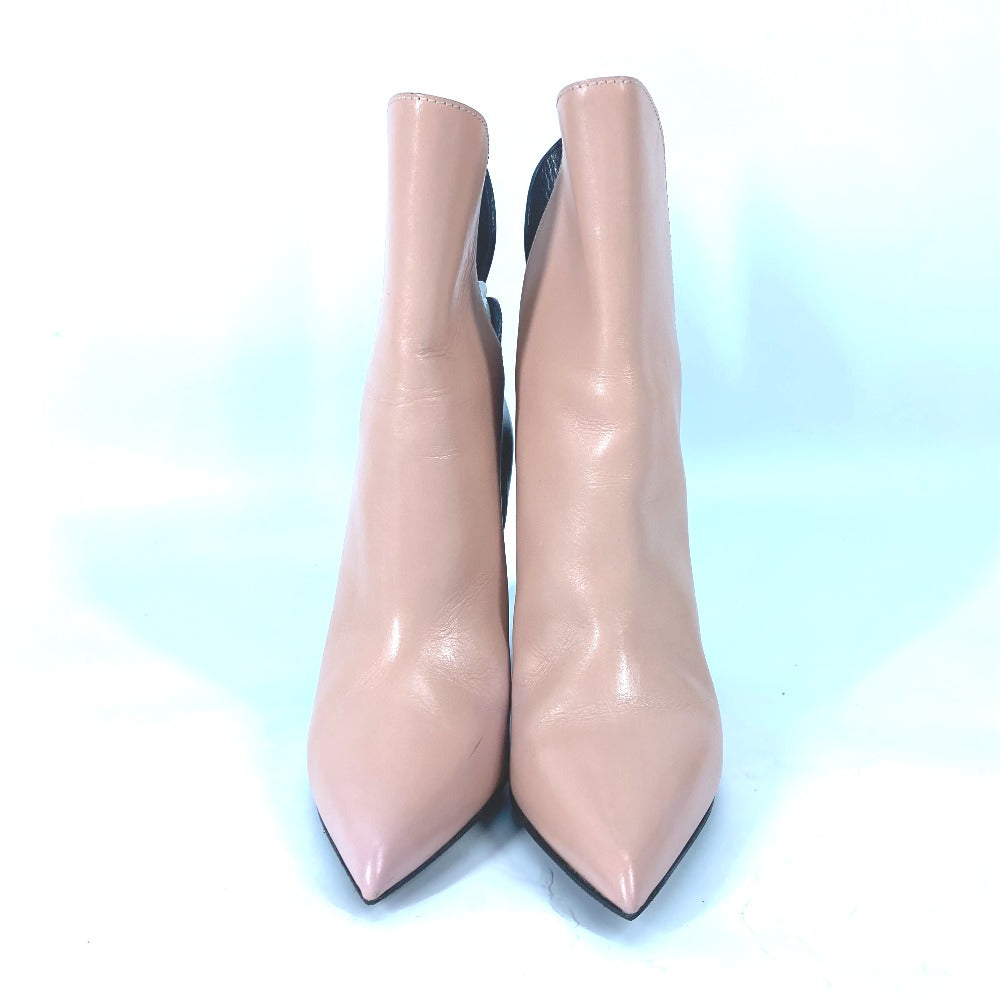 LOUIS VUITTON boots leather black shoes shoes monogram heels By color Women 35 Used Authentic