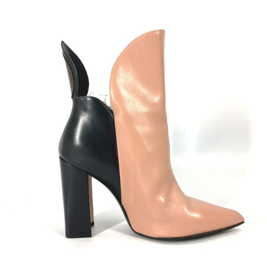 LOUIS VUITTON boots leather black shoes shoes monogram heels By color Women 35 Used Authentic