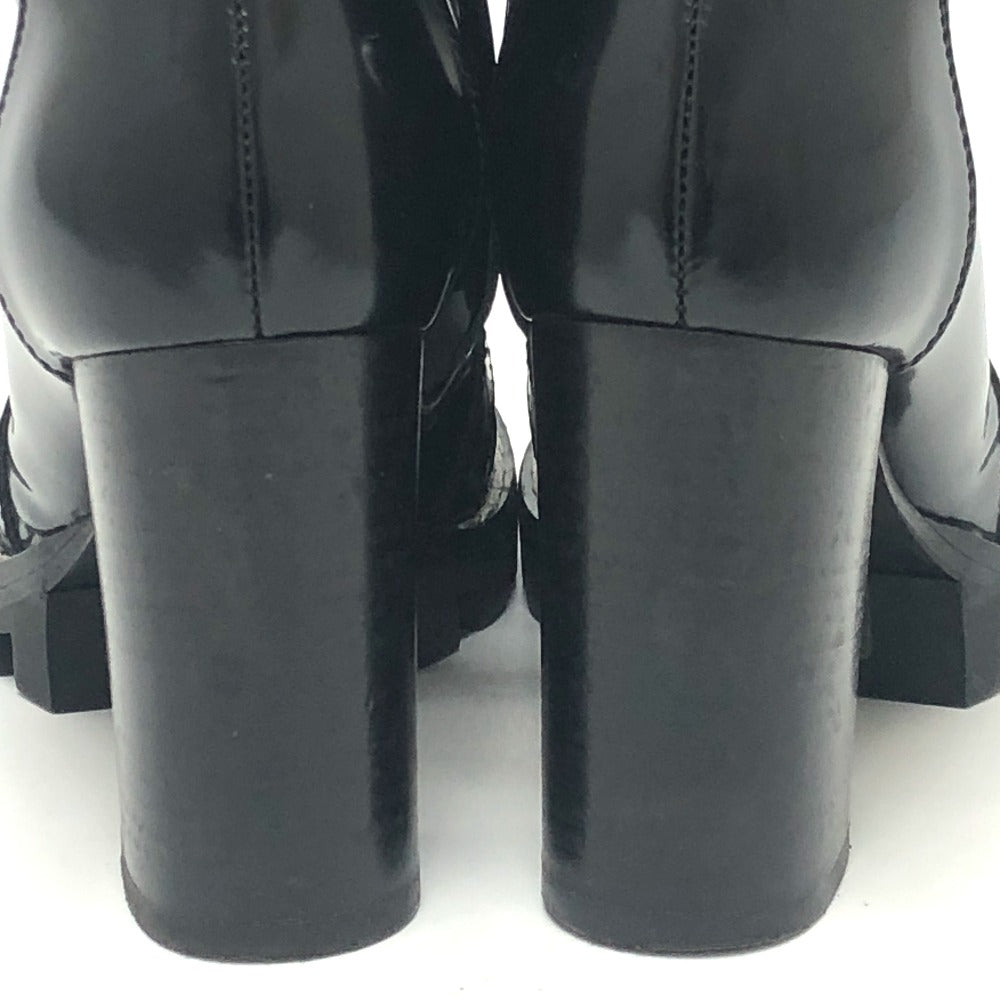 LOUIS VUITTON boots MA1117 leather black Star trail line Women 36.5 Used Authentic