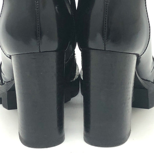 LOUIS VUITTON boots MA1117 leather black Star trail line Women 36.5 Used Authentic