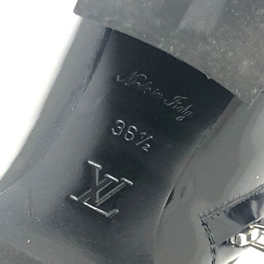 LOUIS VUITTON boots MA1117 leather black Star trail line Women 36.5 Used Authentic