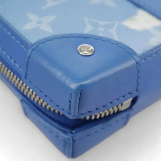 Louis Vuitton Monogram Clouds Soft Trunk Wallet Shoulder Bag Blue White Unisex
