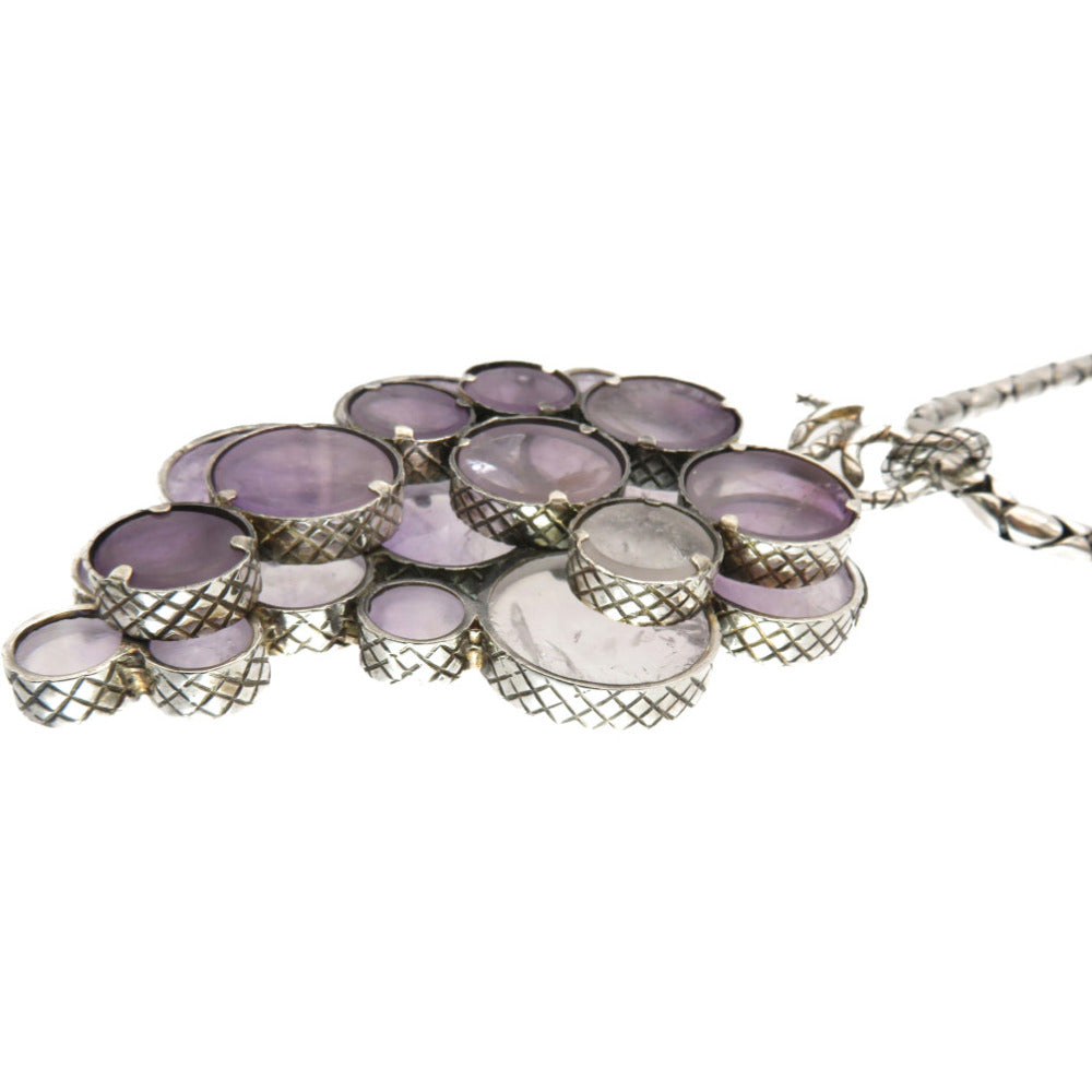 BOTTEGAVENETA Necklace Amethyst, Silver925 purple Grape amethyst Women Used Authentic