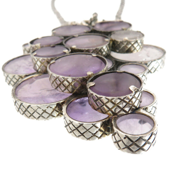 BOTTEGAVENETA Necklace Amethyst, Silver925 purple Grape amethyst Women Used Authentic