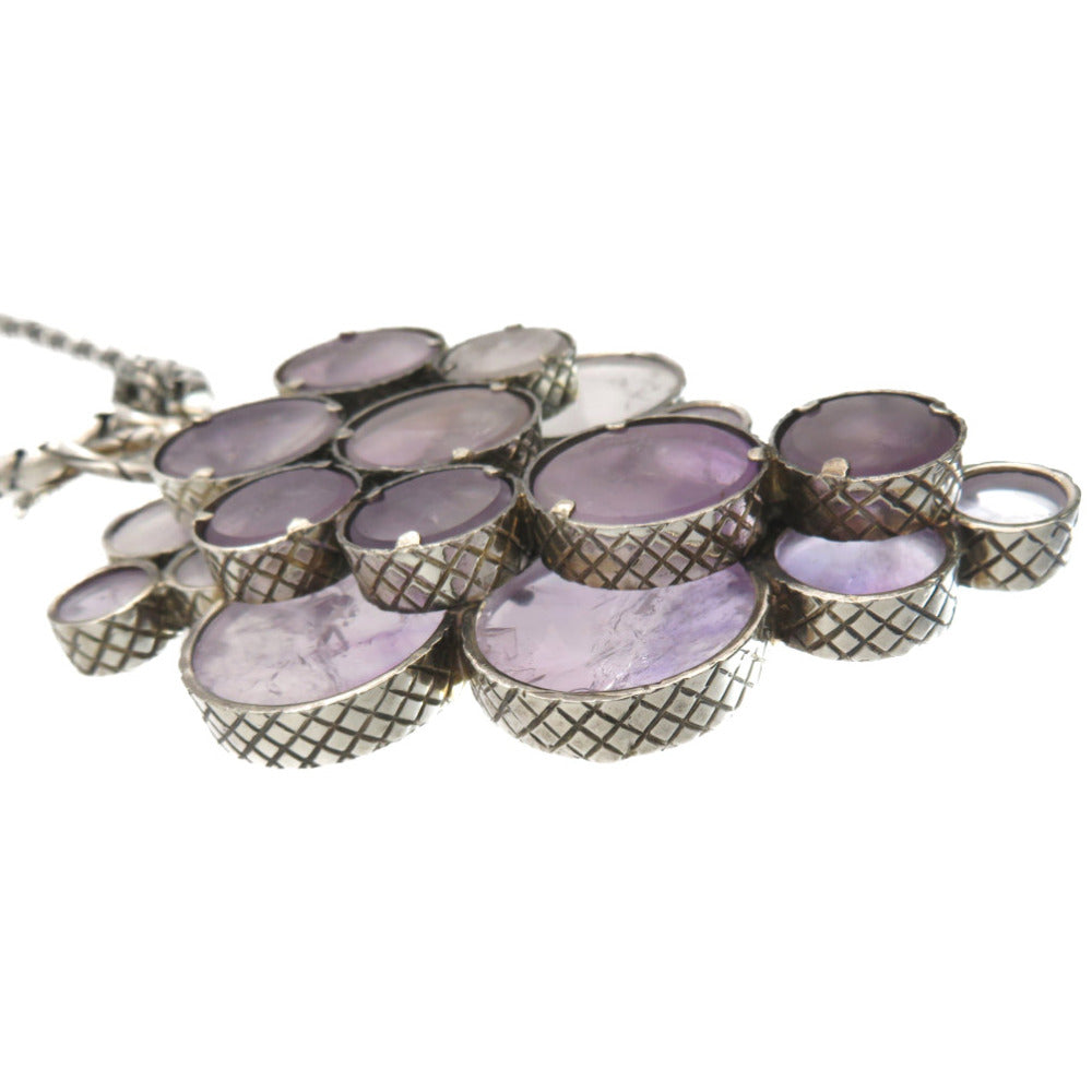 BOTTEGAVENETA Necklace Amethyst, Silver925 purple Grape amethyst Women Used Authentic