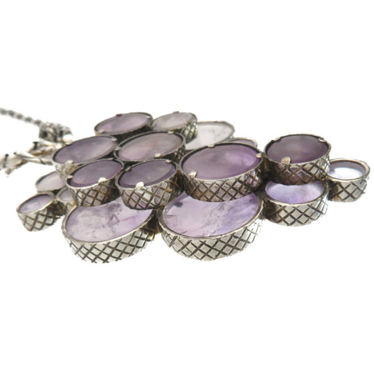 BOTTEGAVENETA Necklace Amethyst, Silver925 purple Grape amethyst Women Used Authentic