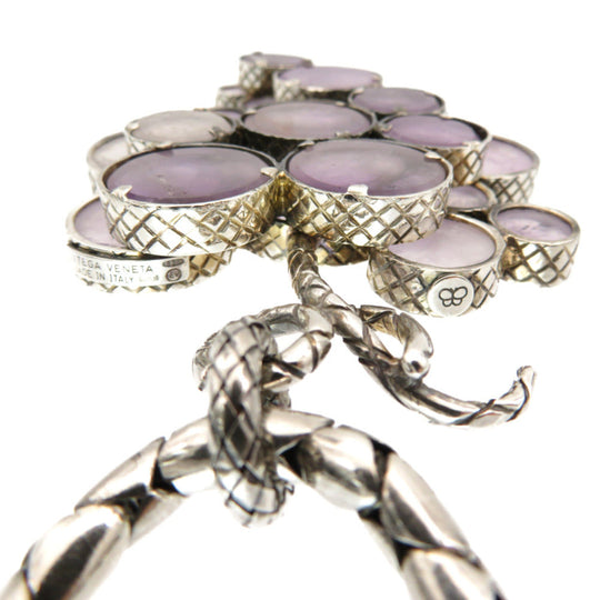 BOTTEGAVENETA Necklace Amethyst, Silver925 purple Grape amethyst Women Used Authentic