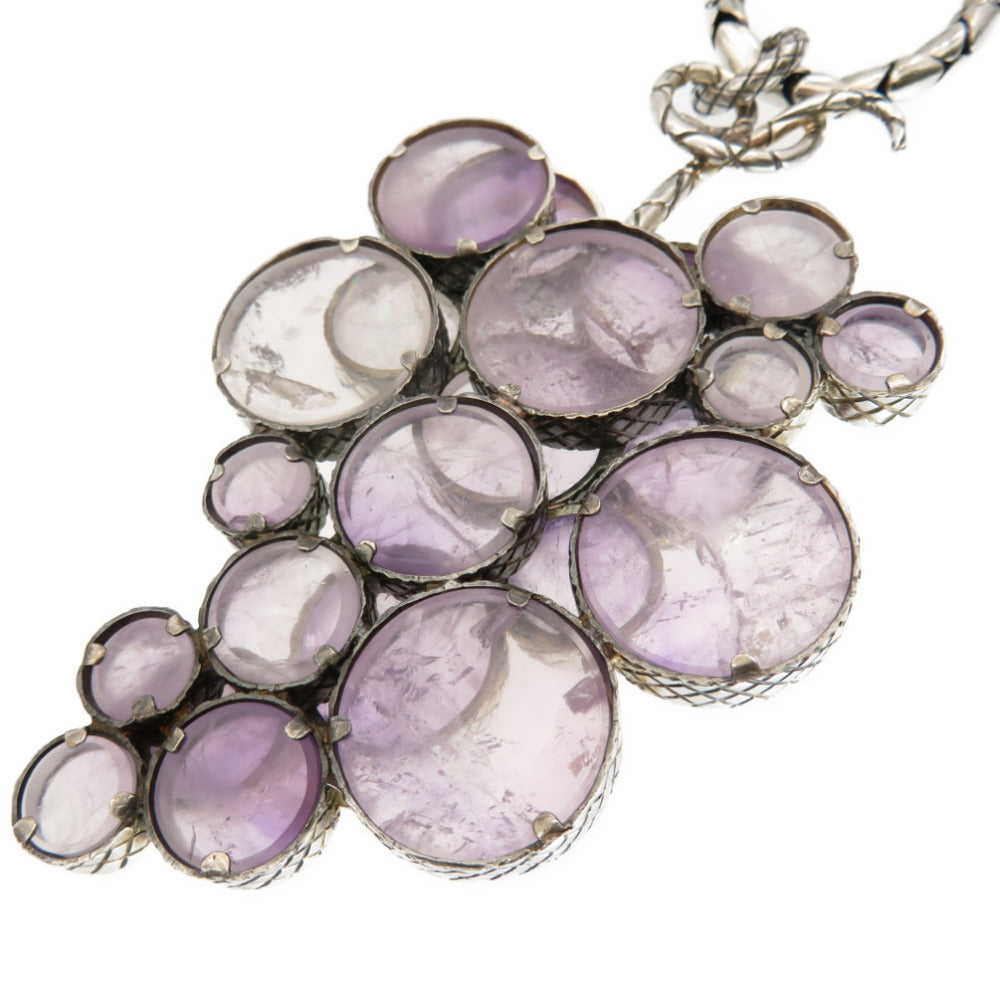 BOTTEGAVENETA Necklace Amethyst, Silver925 purple Grape amethyst Women Used Authentic