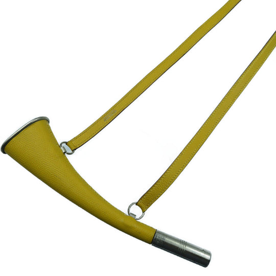 HERMES Necklace Courchevel yellow Women Used Authentic