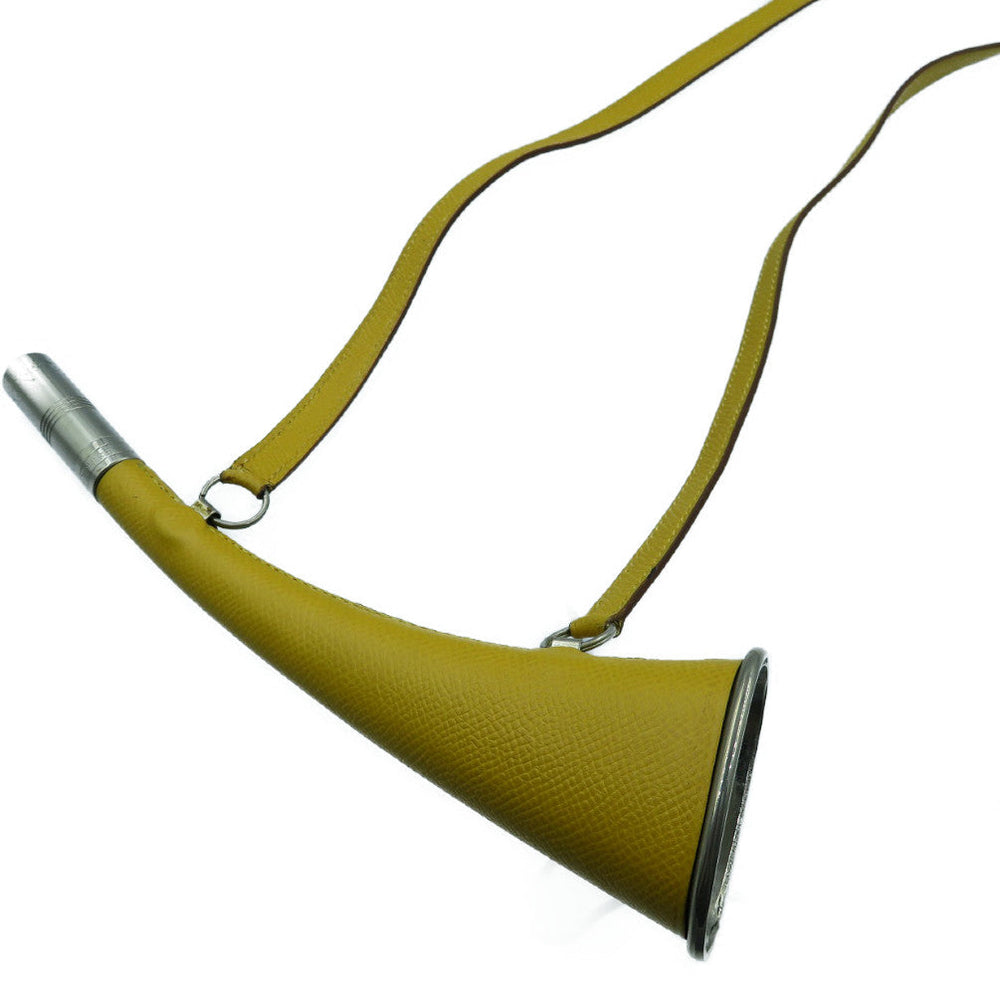 HERMES Necklace Courchevel yellow Women Used Authentic