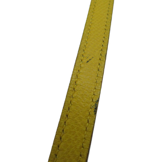 HERMES Necklace Courchevel yellow Women Used Authentic