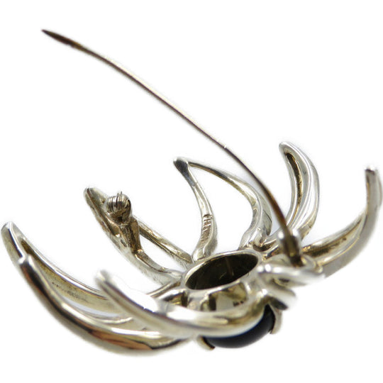 TIFFANY&Co. Brooch Silver925, Onyx Silver Fireworks Women Used Authentic