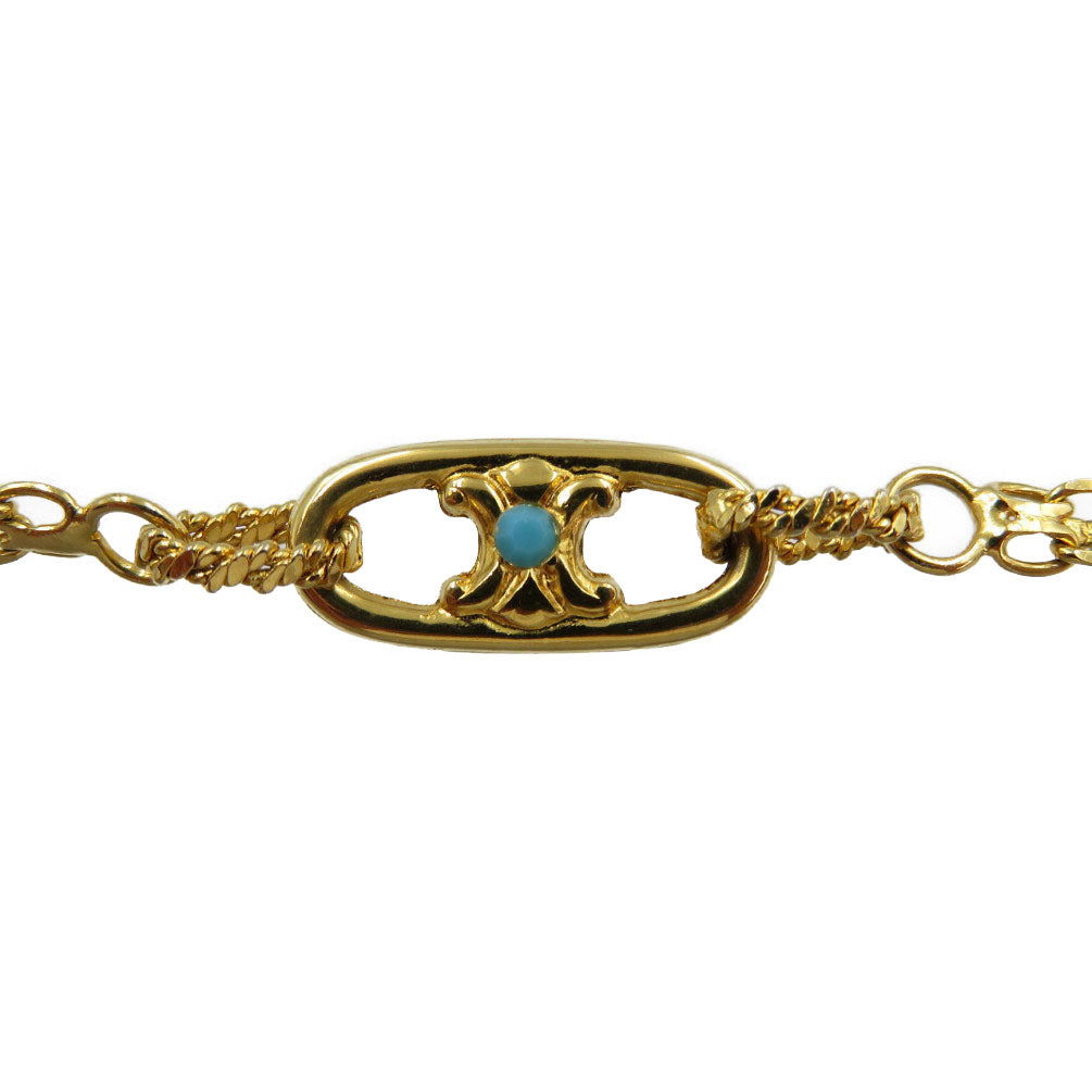 CELINE Necklace metal gold Macadam Women Used Authentic