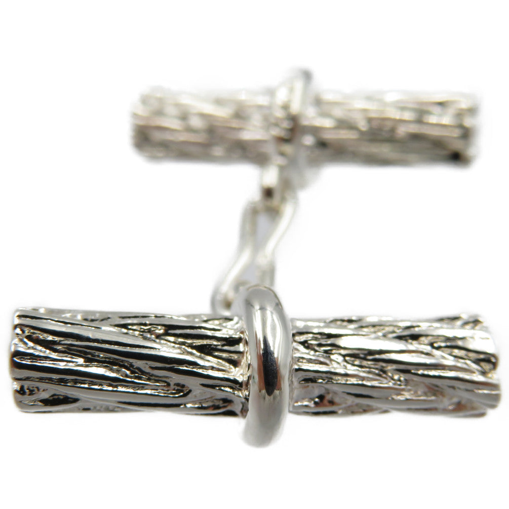 HERMES cuffs Silver925 Silver Rope motif mens Used Authentic
