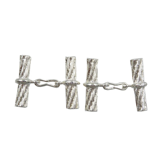 HERMES cuffs Silver925 Silver Rope motif mens Used Authentic