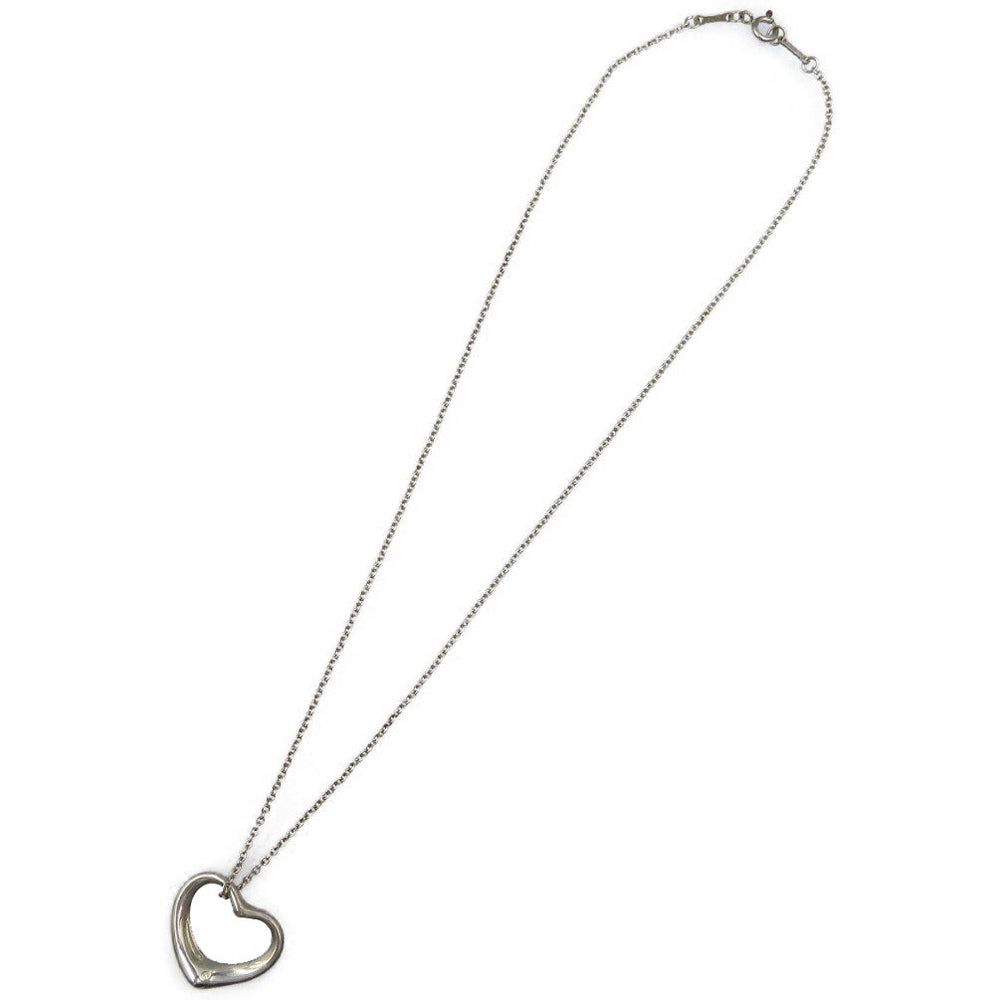 TIFFANY&Co. Necklace Silver925 Silver Open heart Women Used Authentic