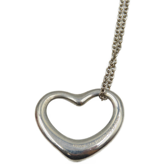 TIFFANY&Co. Necklace Silver925 Silver Open heart Women Used Authentic