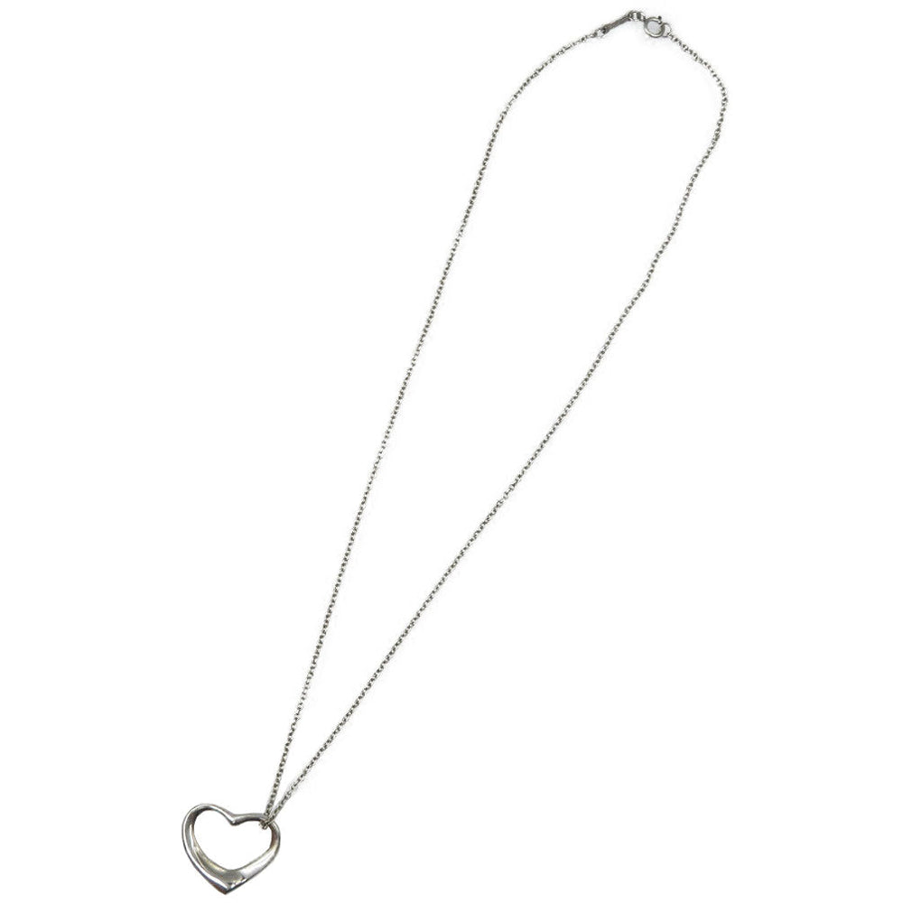 TIFFANY&Co. Necklace Silver925 Silver Open heart Women Used Authentic