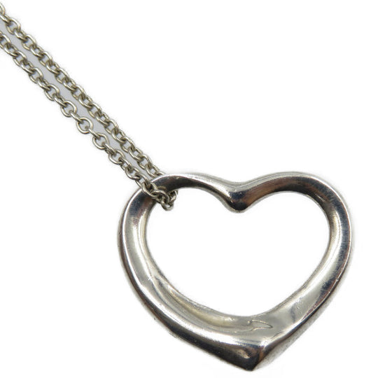 TIFFANY&Co. Necklace Silver925 Silver Open heart Women Used Authentic