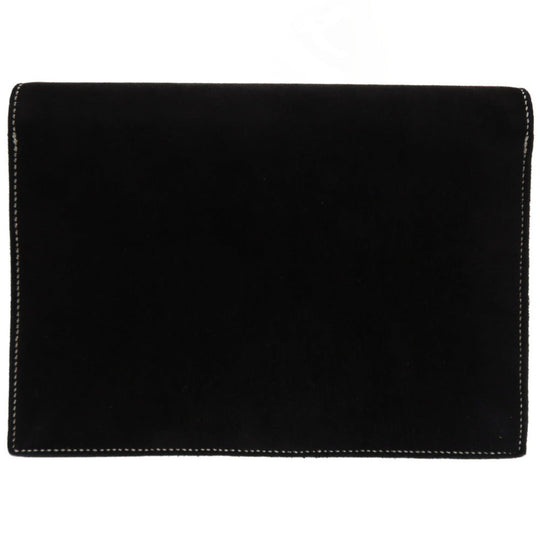 HERMES Clutch bag Doblis black Silverstitch Navet Women Used Authentic
