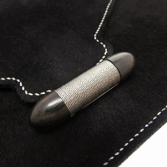 HERMES Clutch bag Doblis black Silverstitch Navet Women Used Authentic