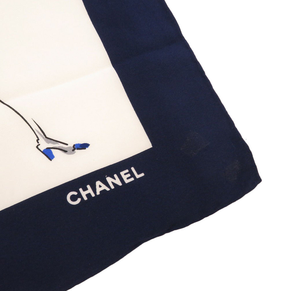 CHANEL scarf silk beige Coco Chanel Women Used Authentic