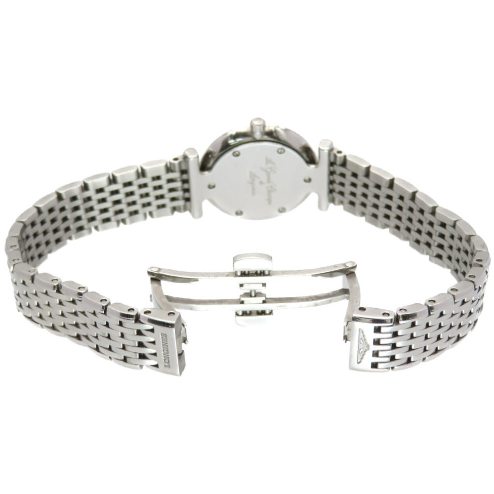 LONGINES Watches Quartz L4.210.0 Stainless Steel, Diamond black Quartz La Grand Classic Diamond Bezel black dial Women Used Authentic