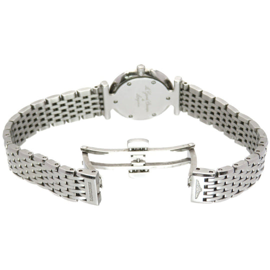 LONGINES Watches Quartz L4.210.0 Stainless Steel, Diamond black Quartz La Grand Classic Diamond Bezel black dial Women Used Authentic