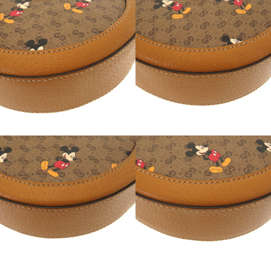 GUCCI Shoulder Bag 603938 GG Supreme Brown Disney Mickey Women Used Authentic
