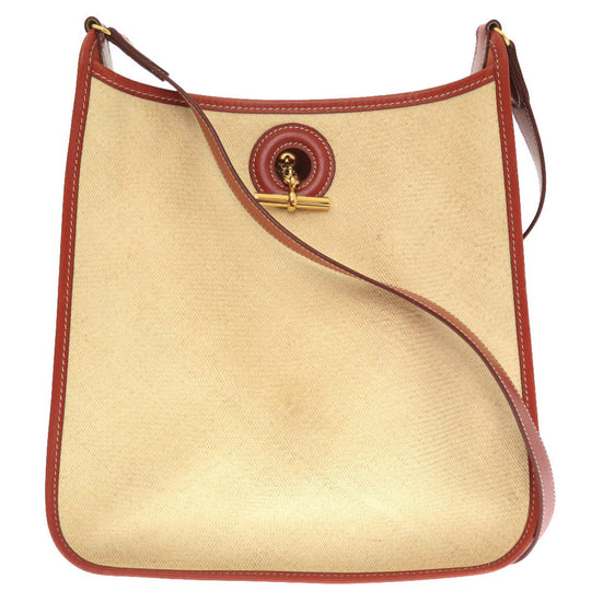 HERMES Shoulder Bag straw beige Vespa PM Women Used Authentic