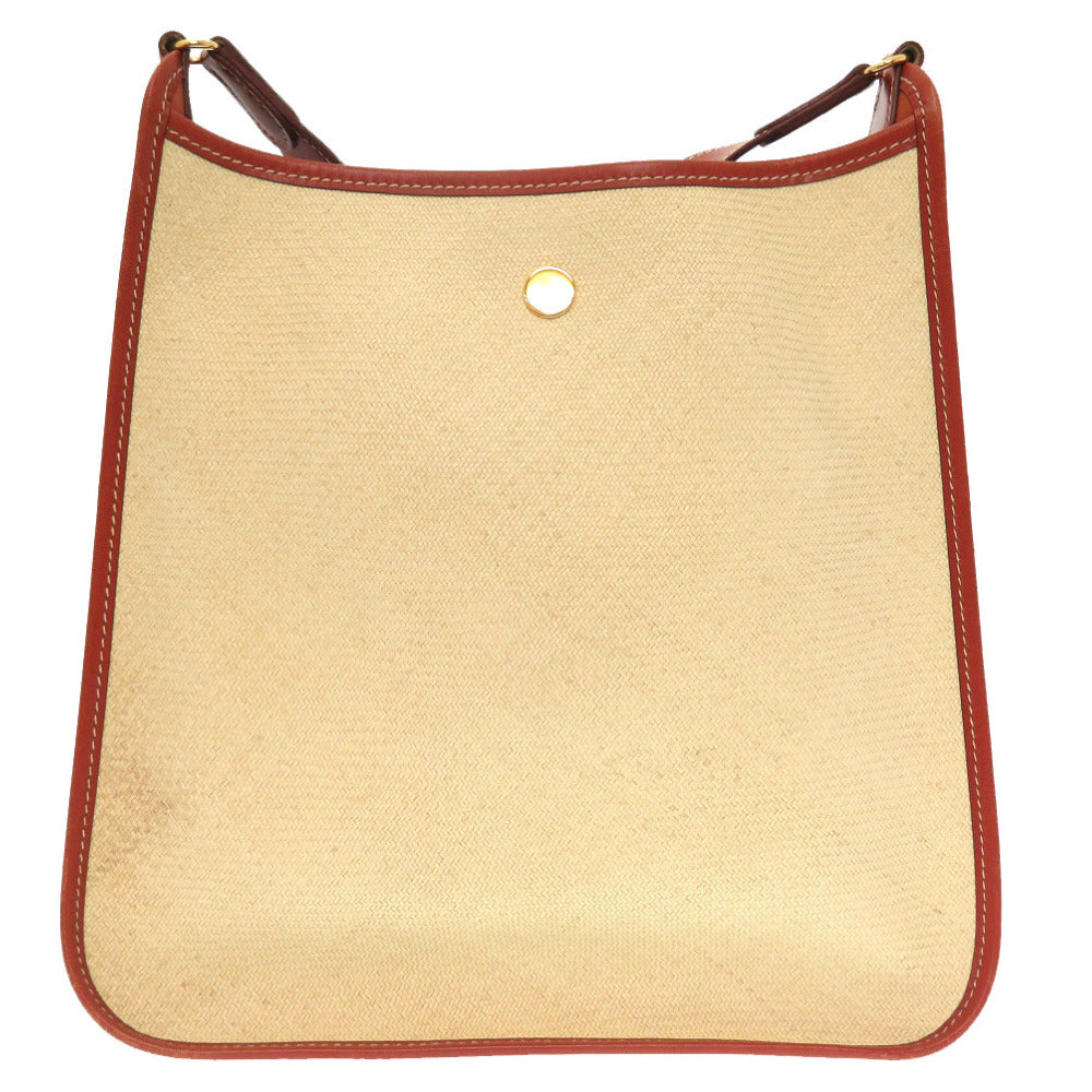 HERMES Shoulder Bag straw beige Vespa PM Women Used Authentic