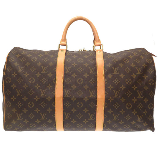 LOUIS VUITTON Boston Duffel bag M41426 Monogram canvas Brown Monogram Keepall 50 mens Used Authentic