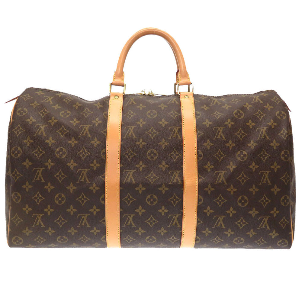 LOUIS VUITTON Boston Duffel bag M41426 Monogram canvas Brown Monogram Keepall 50 mens Used Authentic