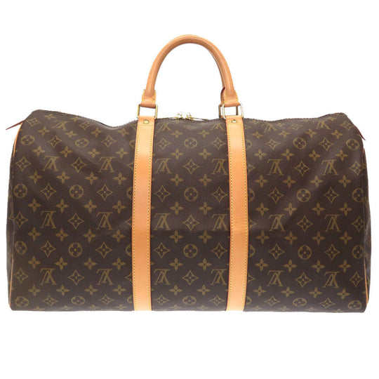 LOUIS VUITTON Boston Duffel bag M41426 Monogram canvas Brown Monogram Keepall 50 mens Used Authentic