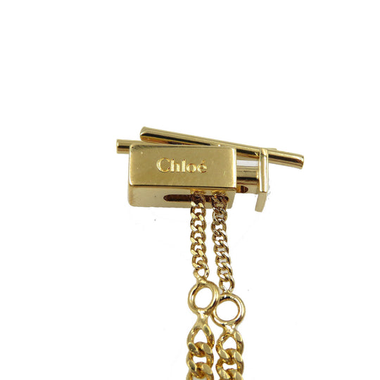 Chloe Necklace metal gold Women Used Authentic