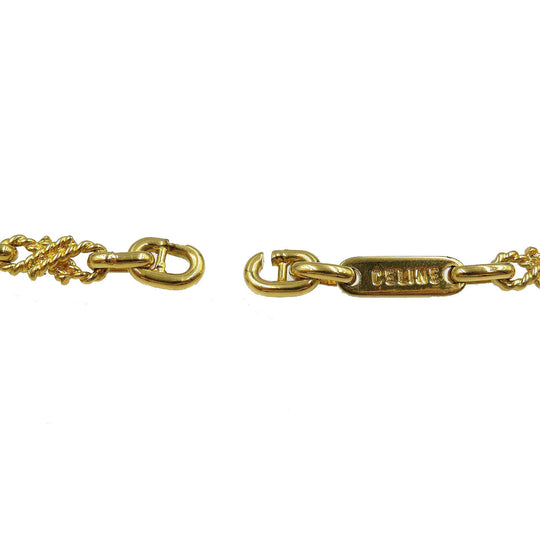 CELINE Necklace metal gold Women Used Authentic