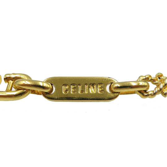 CELINE Necklace metal gold Women Used Authentic