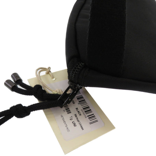 VETEMENTS Waist bag Nylon canvas, rhinestones black Waist belt bag mens Used Authentic