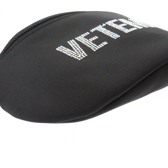 VETEMENTS Waist bag Nylon canvas, rhinestones black Waist belt bag mens Used Authentic