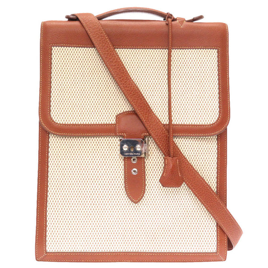 HERMES Shoulder Bag Buffl Brown Sac Adepesh DPLG mens Used Authentic